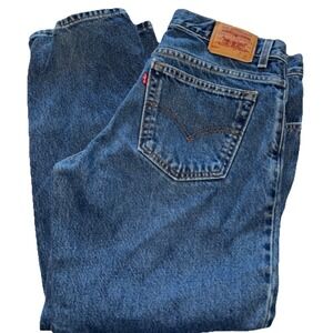 Levis 550 Jeans Relaxed Fit Mens 33x28 Y2k Baggy 100% Cotton Medium Wash Denim